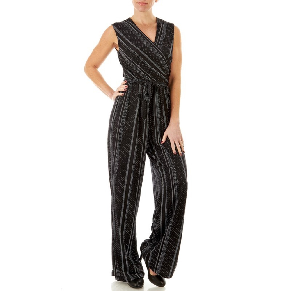 Cute Striped Black & White Jumpsuit 🦋✨